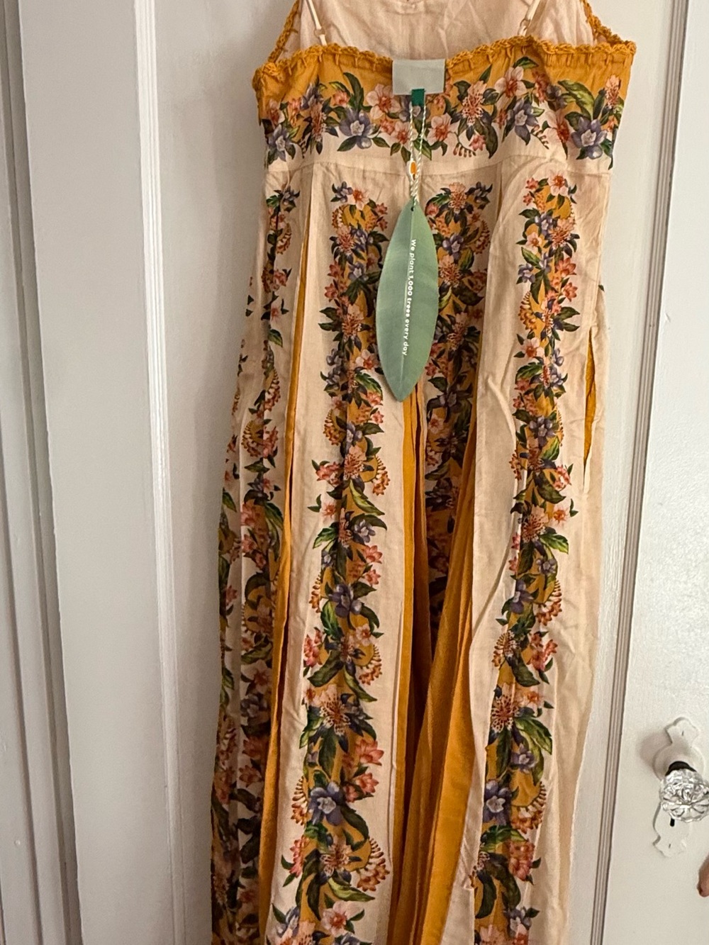 Farm Rio Hilo Stripes Sand Maxi Dress Size S - Picture 3 of 5